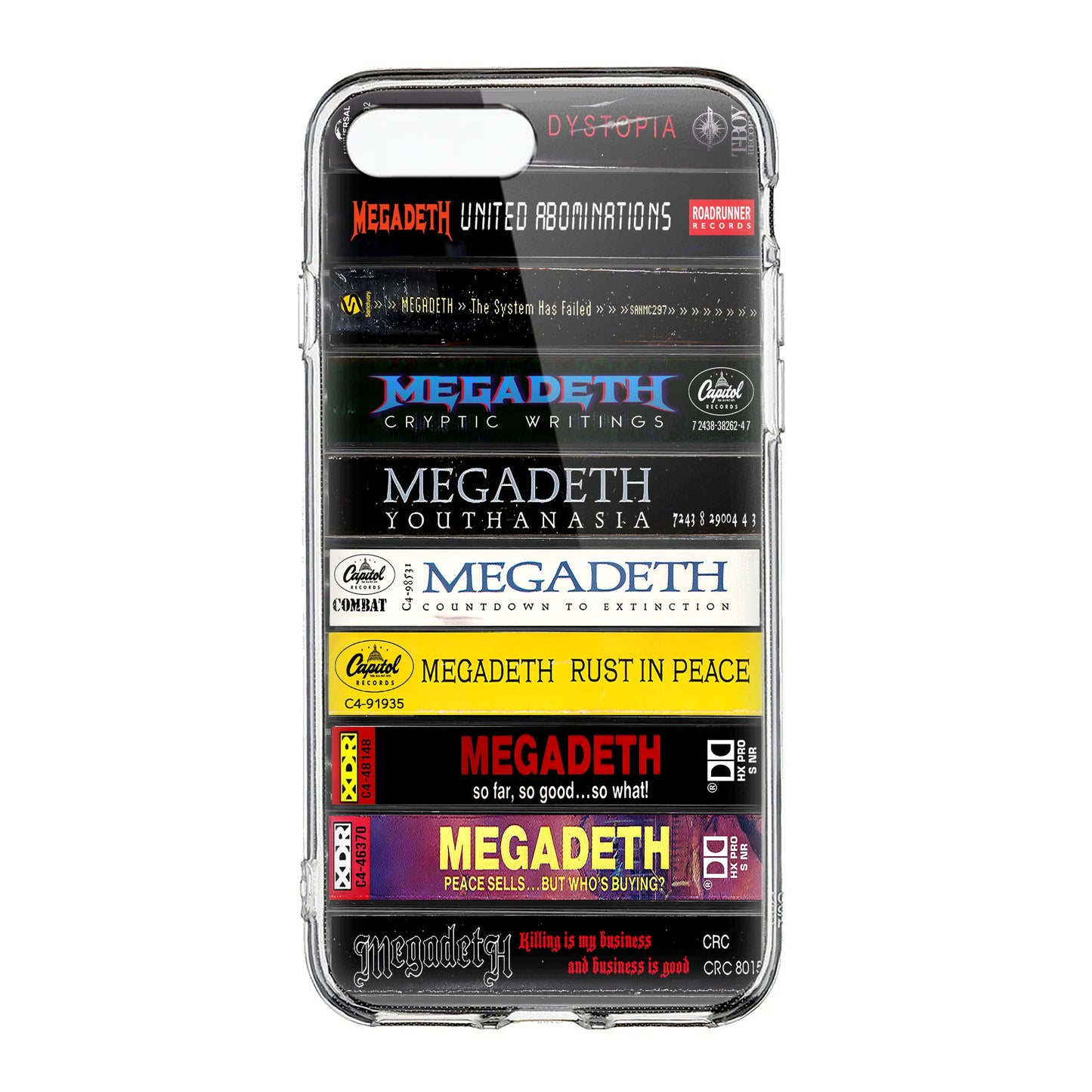 Megadeth Albums Cassette Collection Retro Phone Case