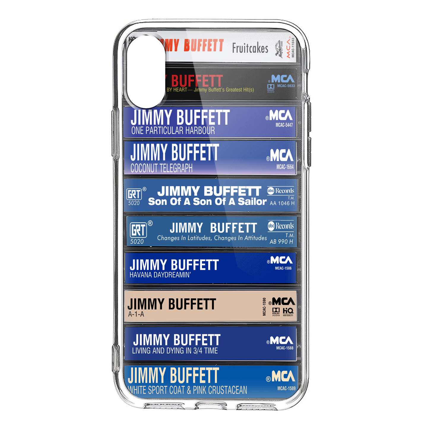 Jimmy Buffett Albums Cassette Collection Retro Phone Case