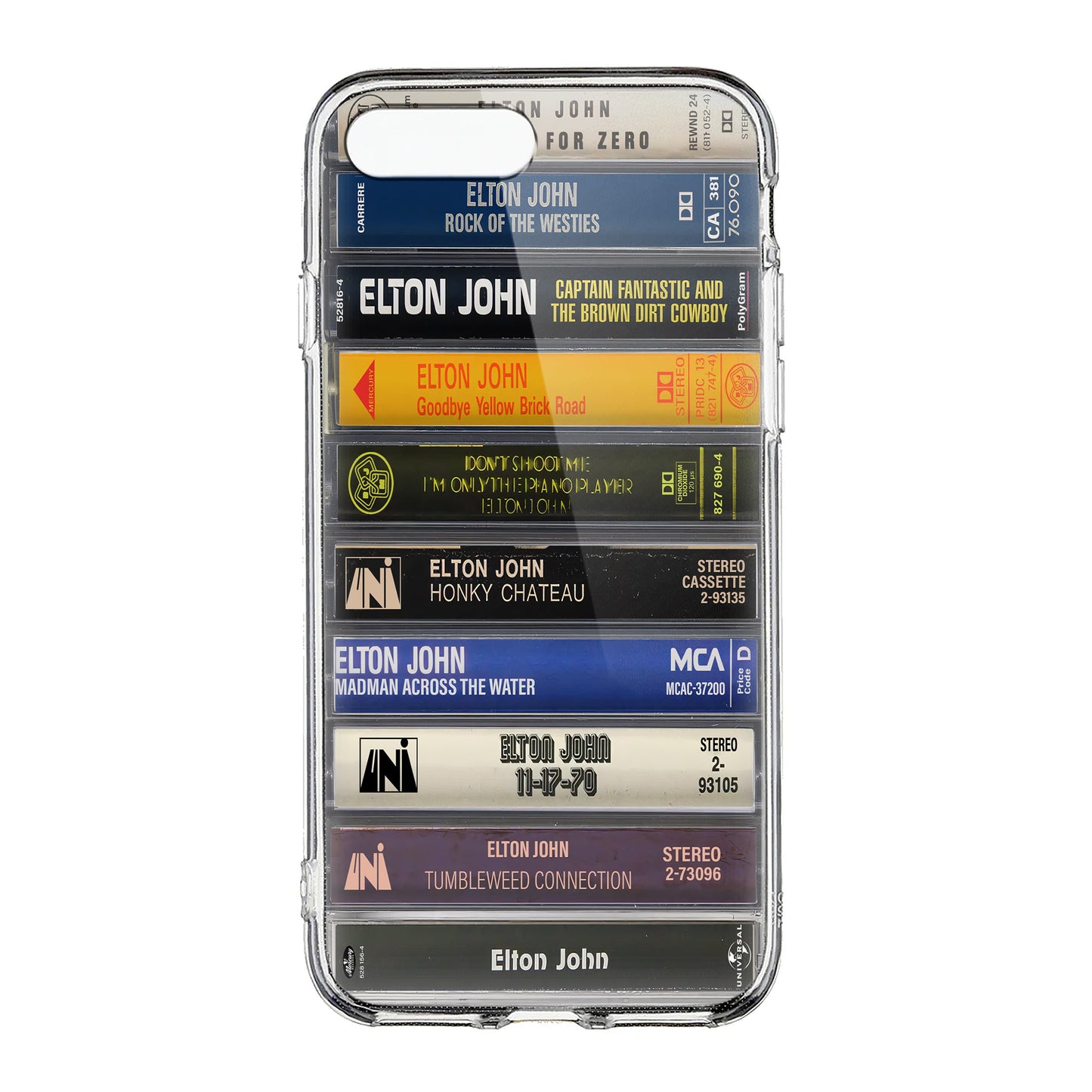 Elton John Albums Cassette Collection Retro Phone Case