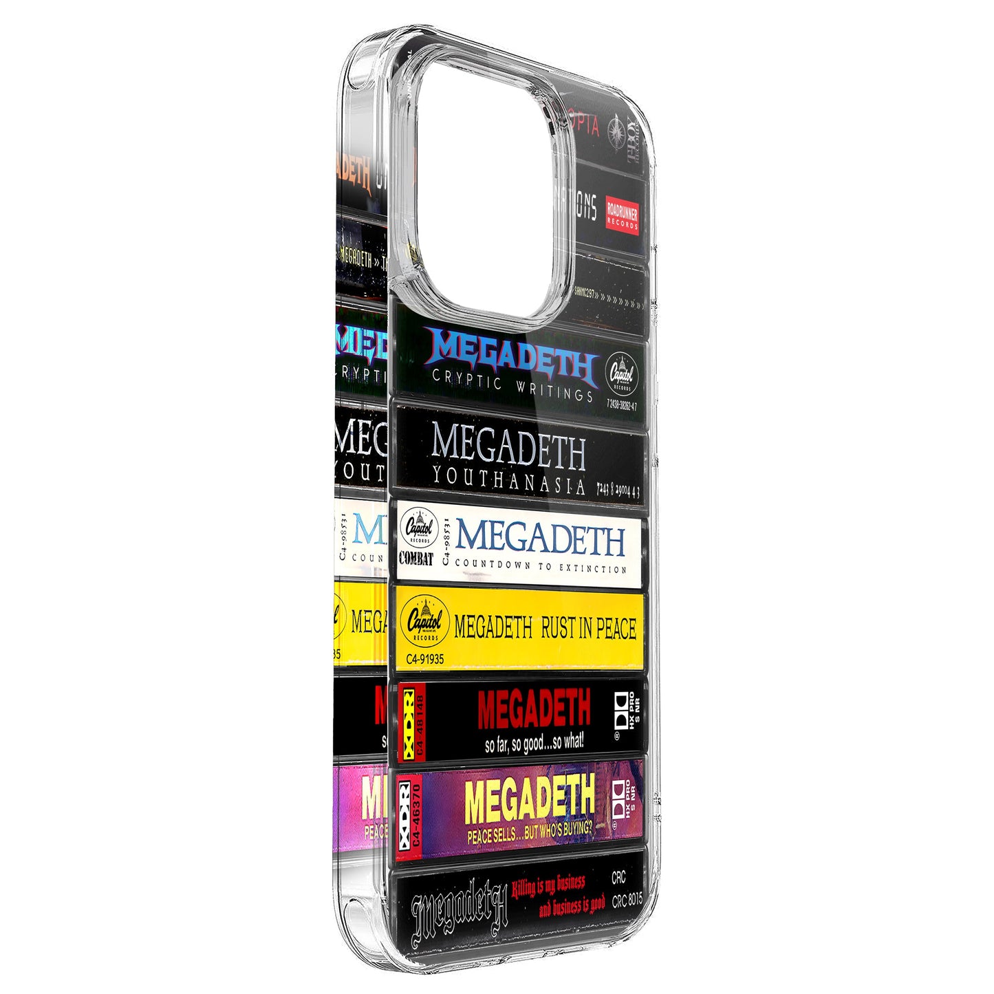 Megadeth Albums Cassette Collection Retro Phone Case