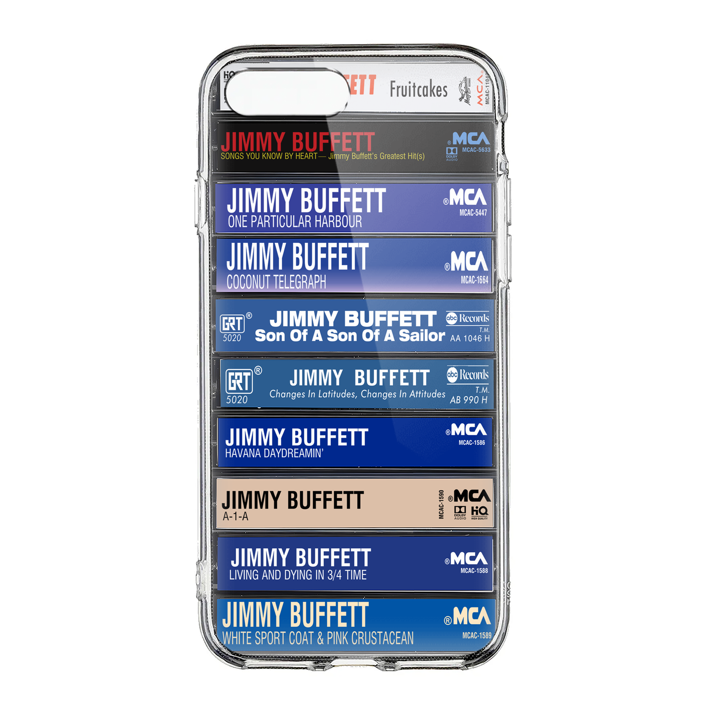 Jimmy Buffett Albums Cassette Collection Retro Phone Case