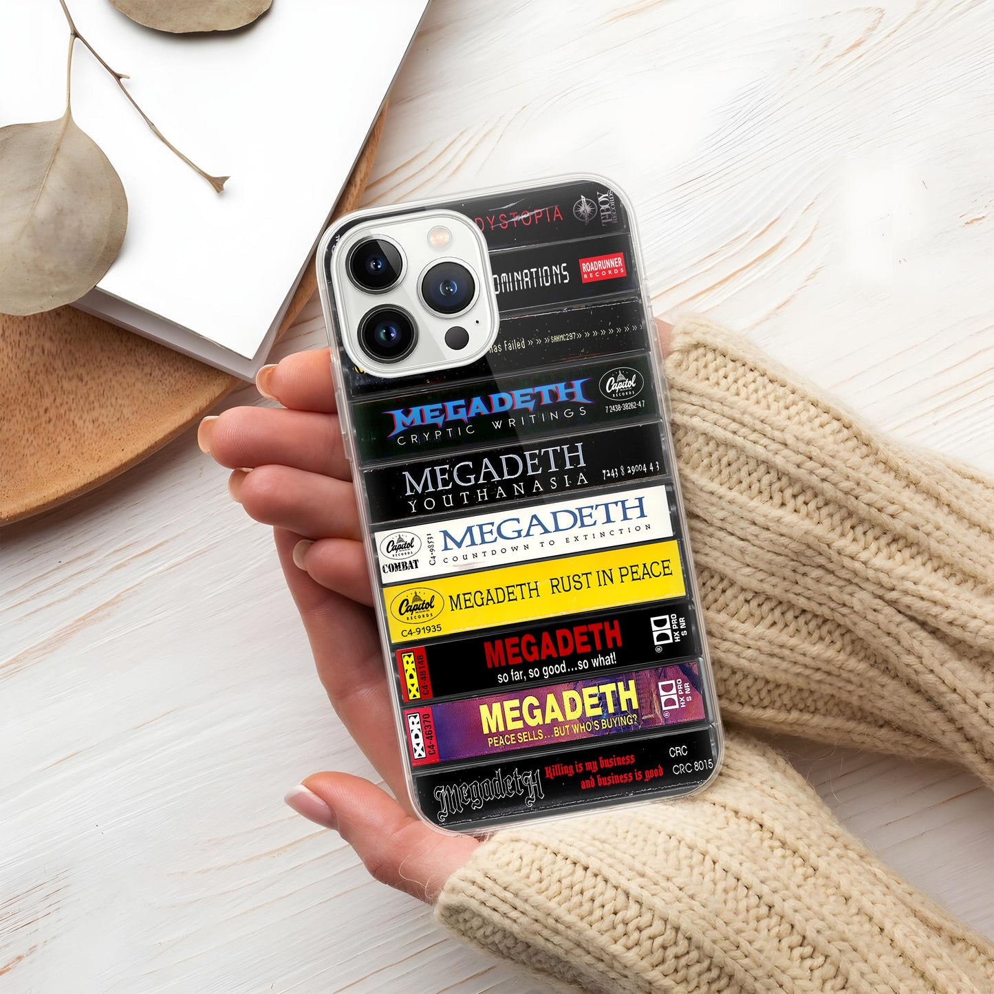 Megadeth Albums Cassette Collection Retro Phone Case