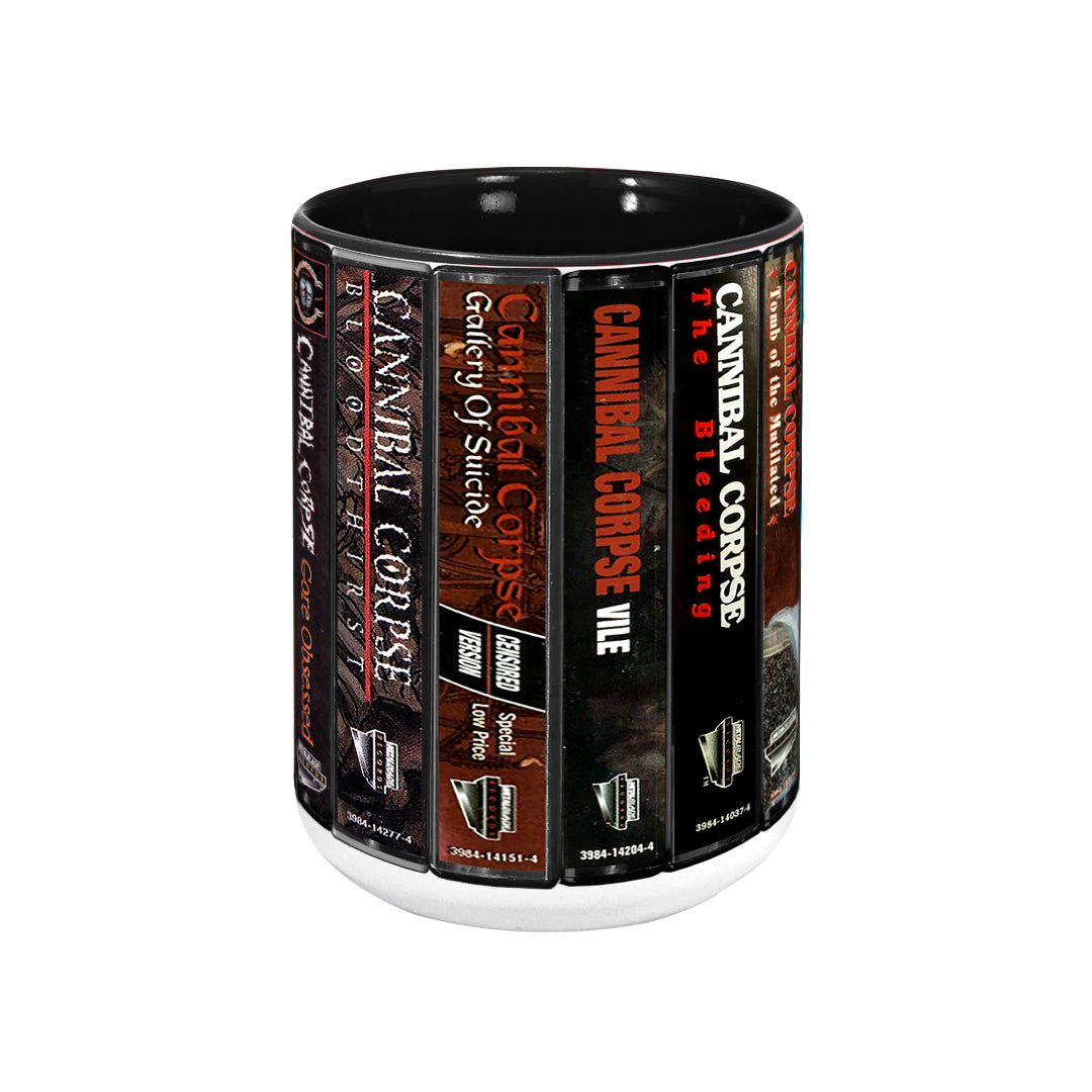 Cannibal Corpse Albums Cassette Collection Retro Accent Mug