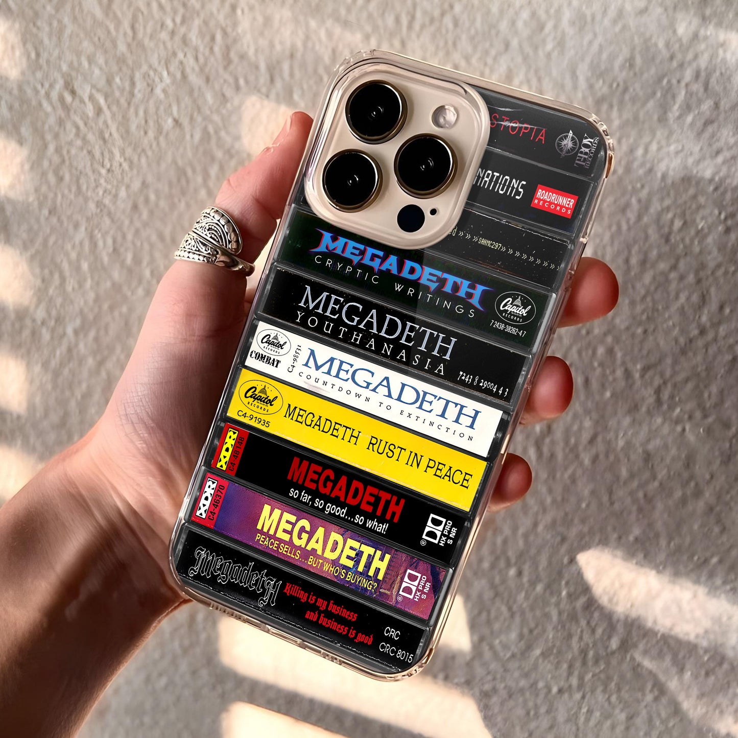 Megadeth Albums Cassette Collection Retro Phone Case