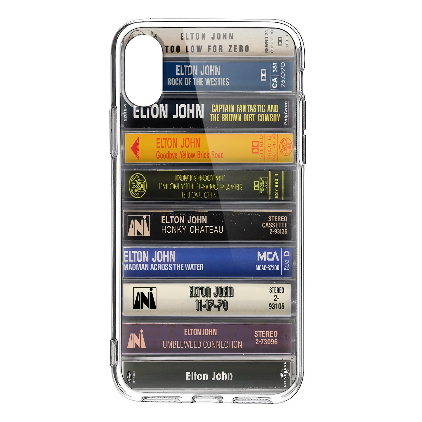 Elton John Albums Cassette Collection Retro Phone Case